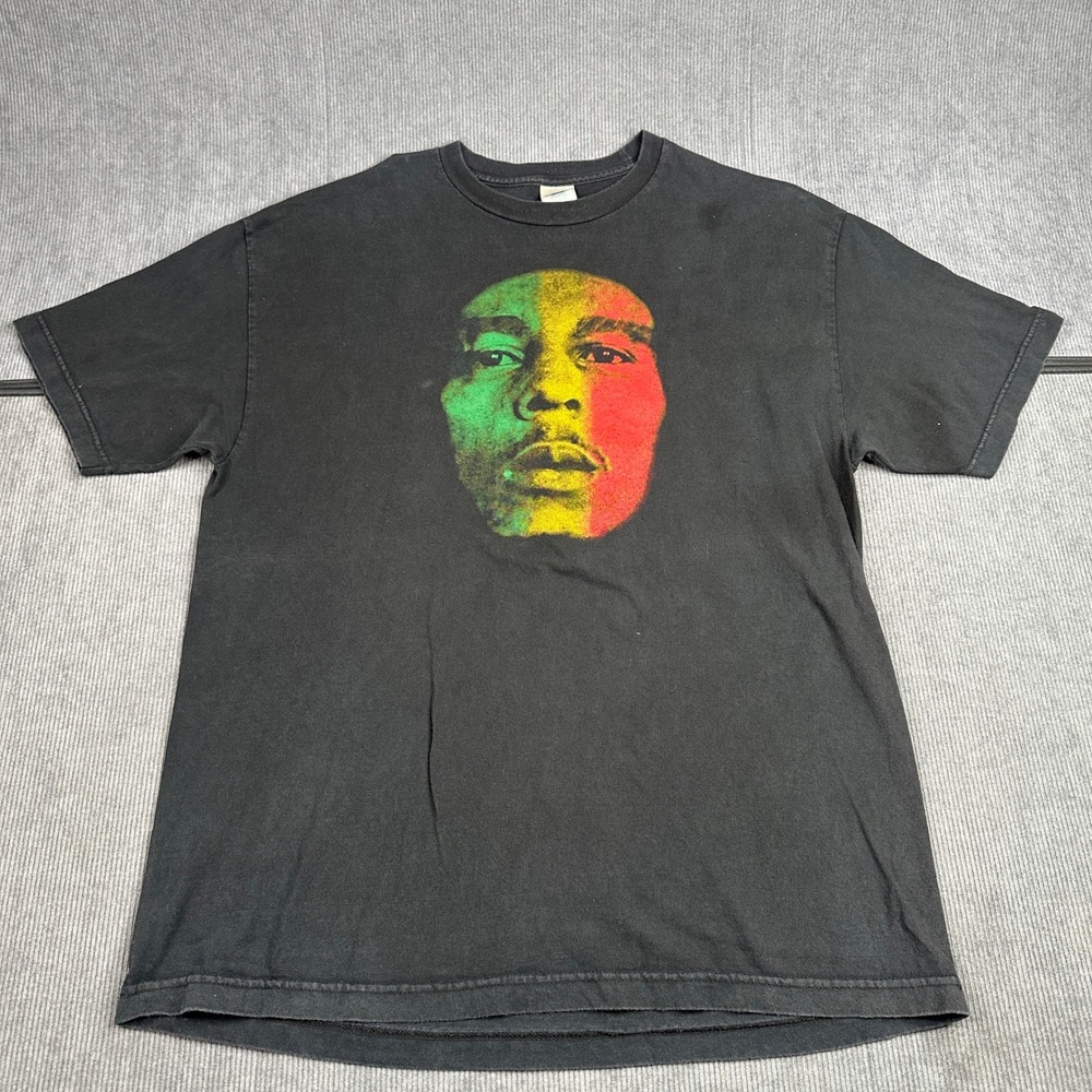 Vintage 1999 Bob Marley Redemption‎ Song T-Shirt XL Black Reggae AAA Tag 90s Y2K